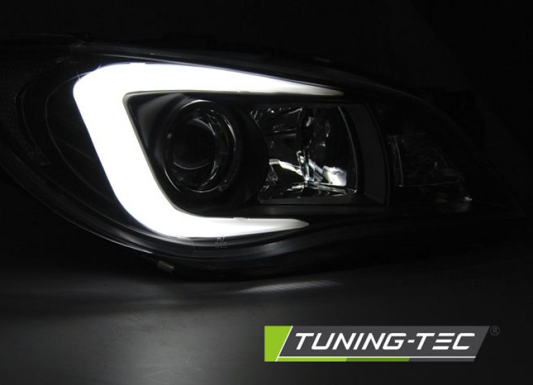 LED Tagfahrlicht Design Scheinwerfer für Subaru Impreza 2 Facelift (GD) 06-07 schwarz LTI